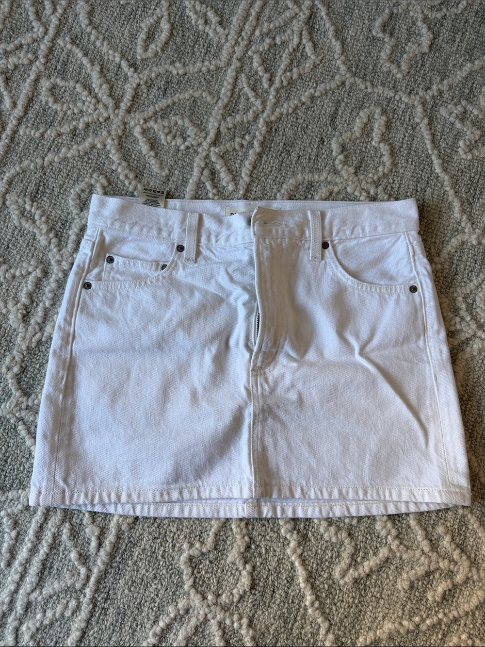 White Aritzia denim skirt